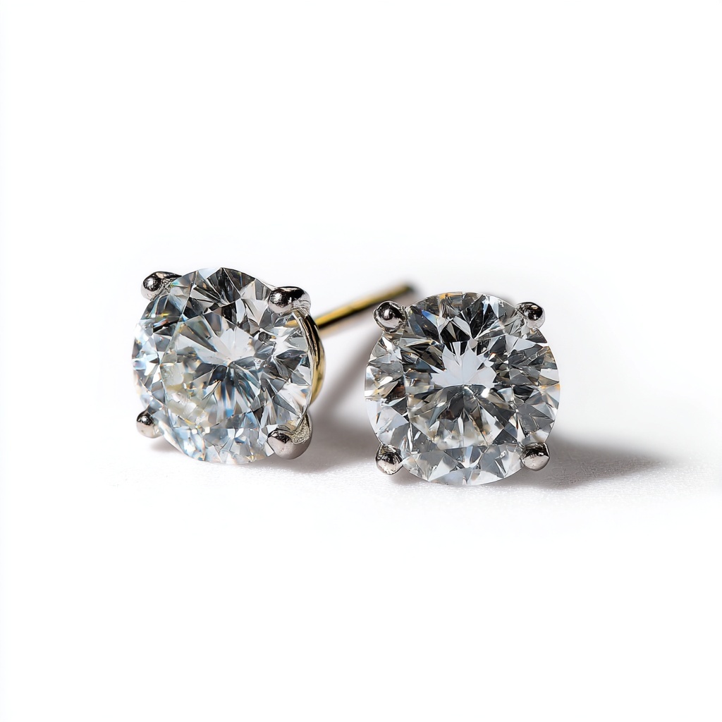 Diamond stud earrings