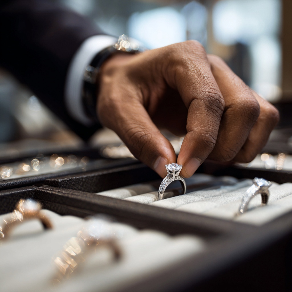 Custom-designed men’s wedding band in mixed metals with brushed finish A custom-designed wedding band combines style, comfort, and personal meaning for your fiancé.