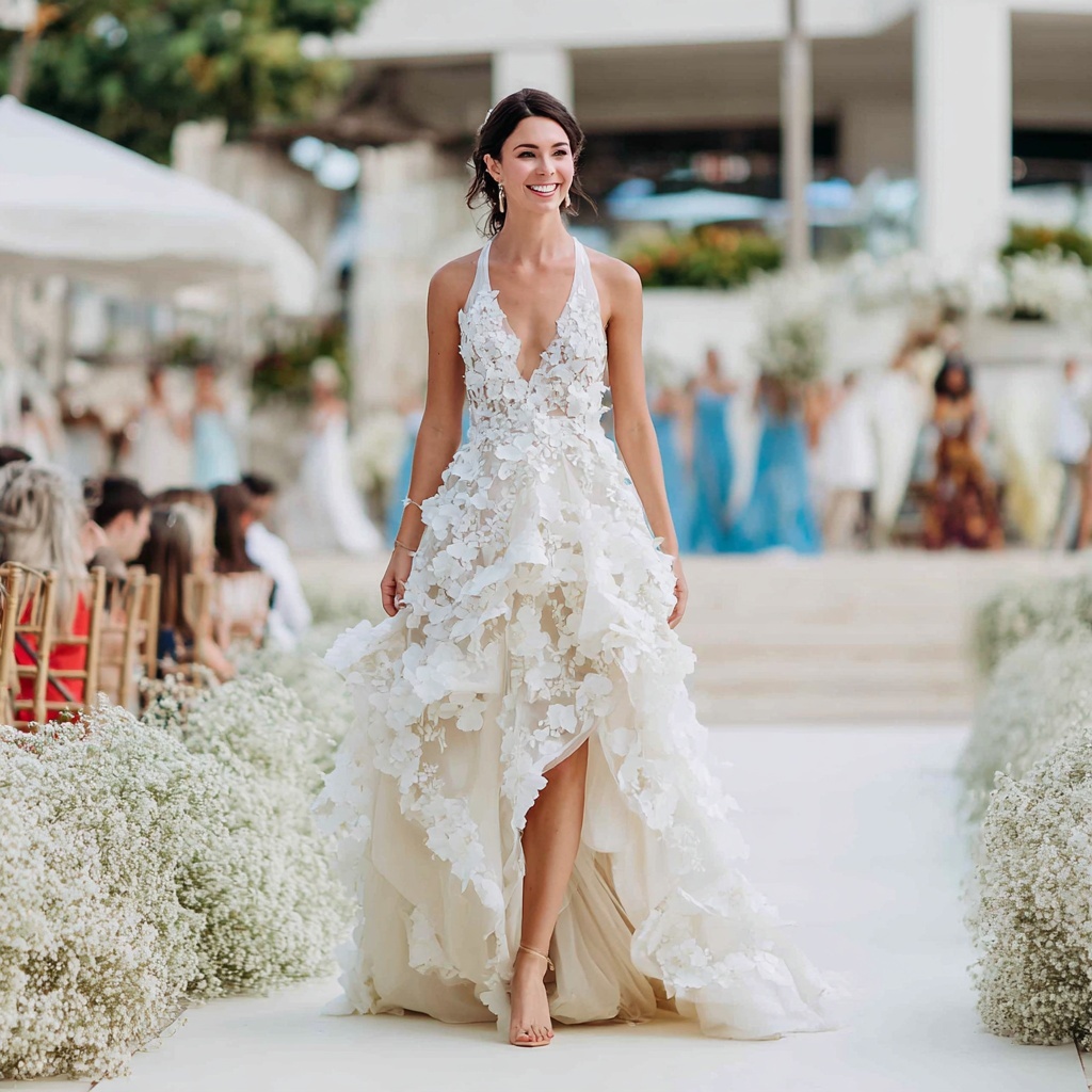 Lightweight bridal jewelry keeps you cool and elegant under the summer sun