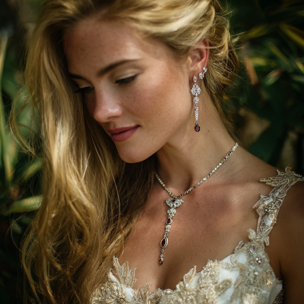 Shine bright with bold statement jewelry pieces perfect for summer weddings—from colorful gemstones to dramatic earrings.