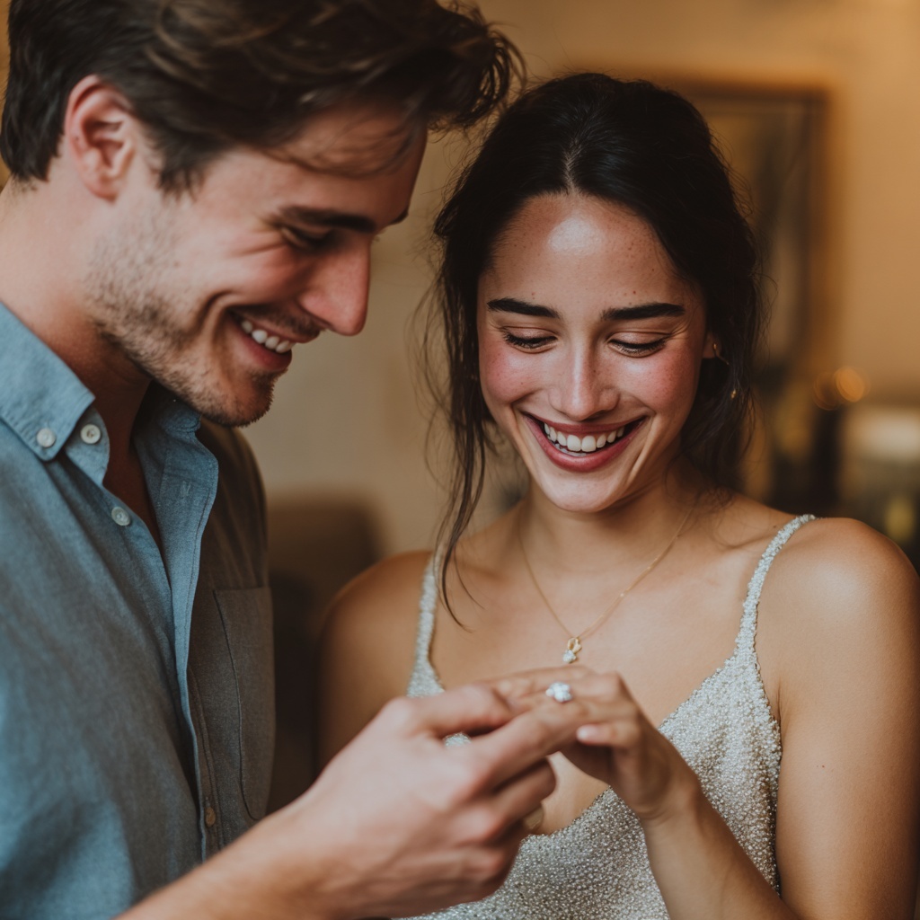 A modern engagement ring paired with a rose gold wedding band in a unique mixed-metal combination A stylish 2025 pairing: solitaire engagement ring with a modern rose gold wedding band